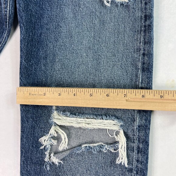AGOLDE Jeans Women's 25x28* 90s Pinch High Rise Straight Ankle Blue Denim Tag 24 - Picture 13 of 16